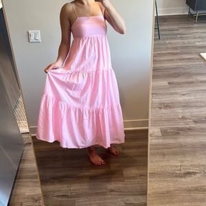 ZARA Boho Dress Pink 100% Cotton Size S